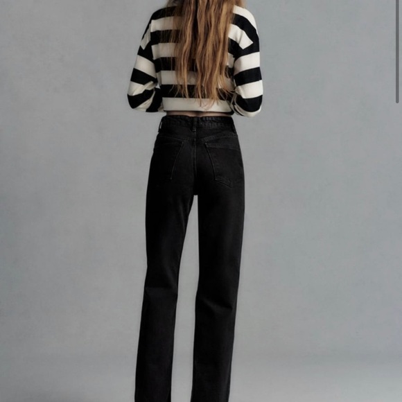 WIDE LEG BLACK ZARA JEANS!! - Picture 2 of 5
